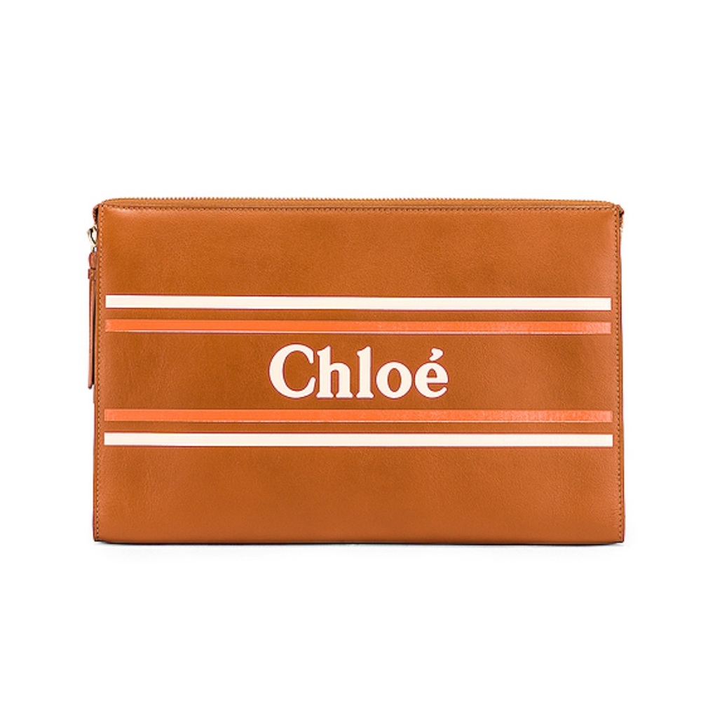 CHLOÉ LEATHER LOGO POUCH/CLUTCH NEW!